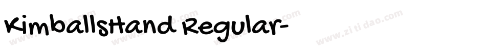KimballsHand Regular字体转换